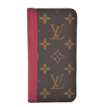 Louis Vuitton Monogram iPhone X Folio Case Fuchsia 1 of 9
