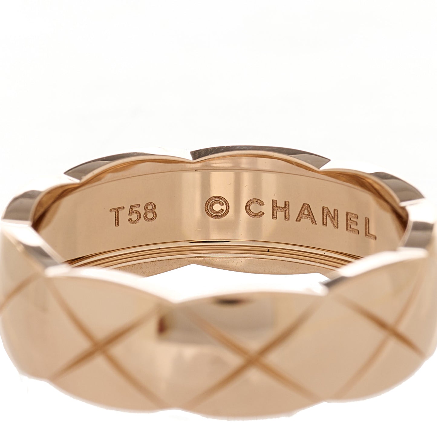 18K Beige Gold Small Coco Crush Ring 58 8.5