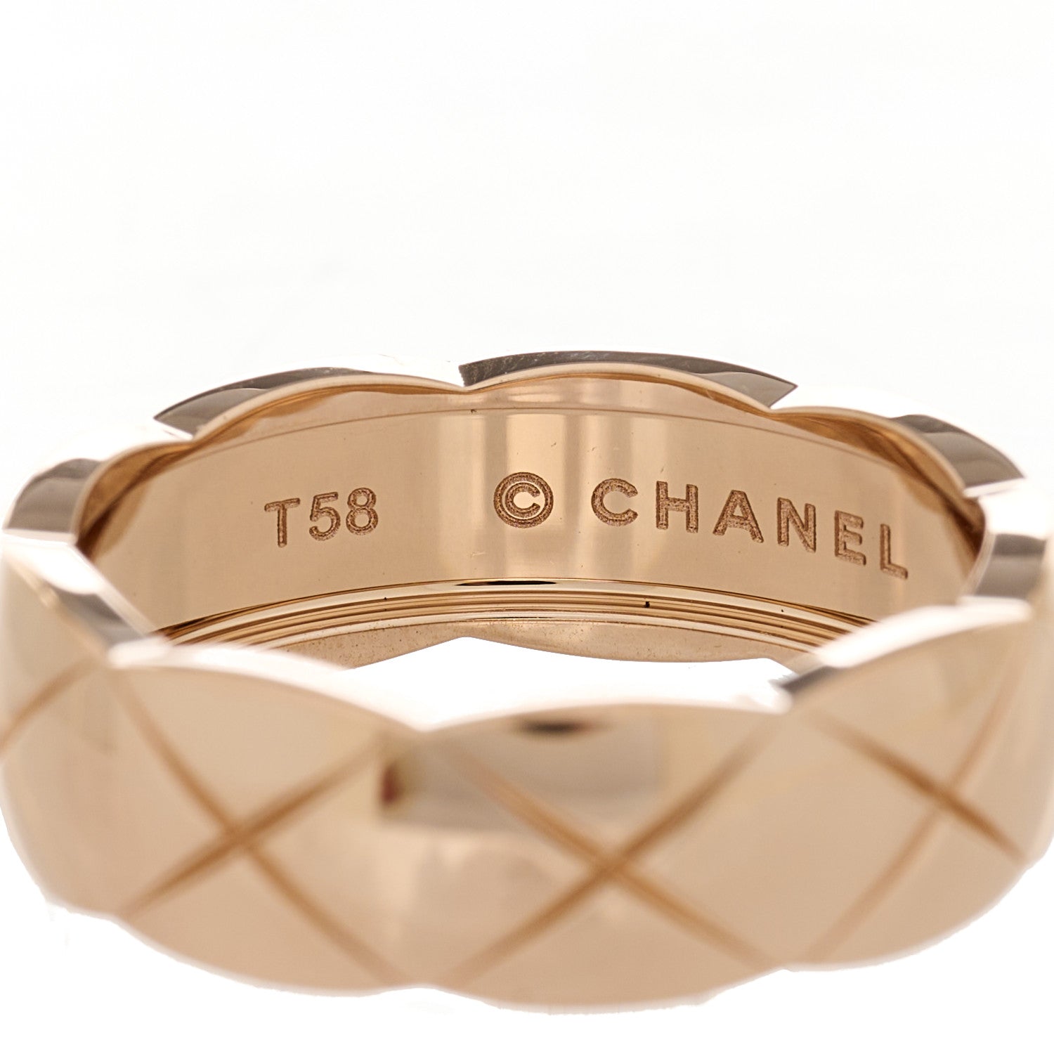 Chanel 18K Beige Gold Small Coco Crush Ring 58 8.5 4 of 5