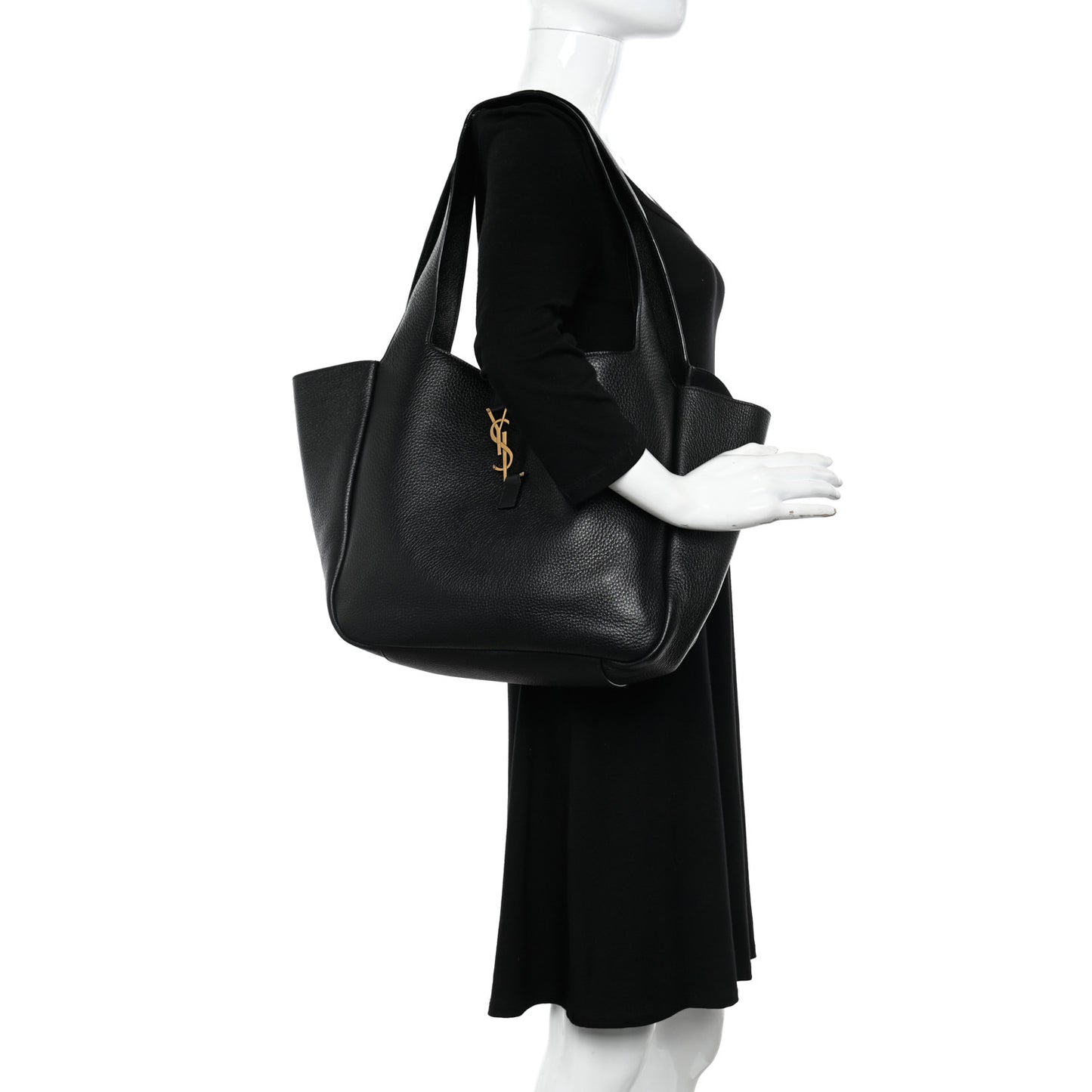 Grained Deerskin Bea Tote Black