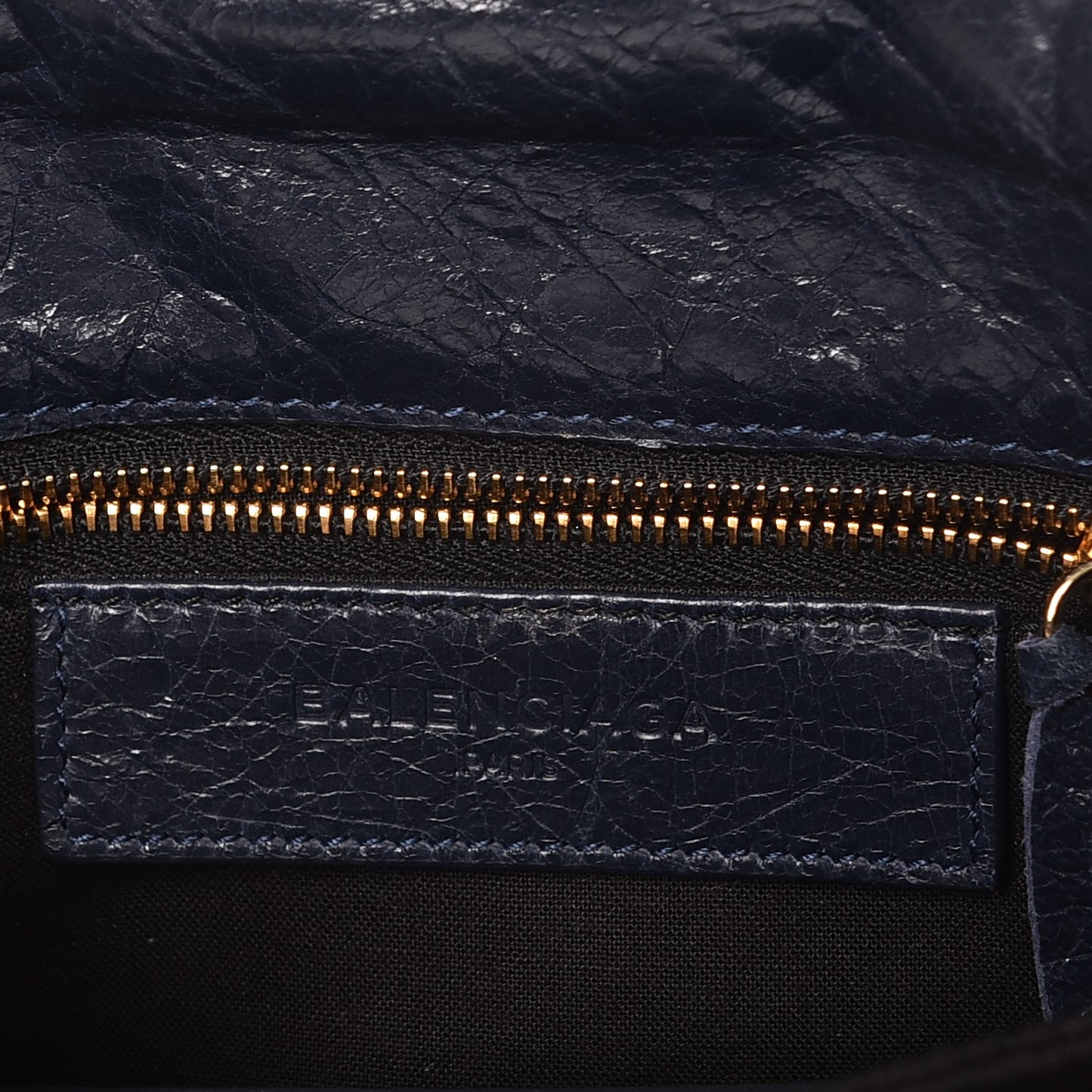 Agneau Classic Gold Hardware Mini Envelope Strap Clutch Bleu Obscur
