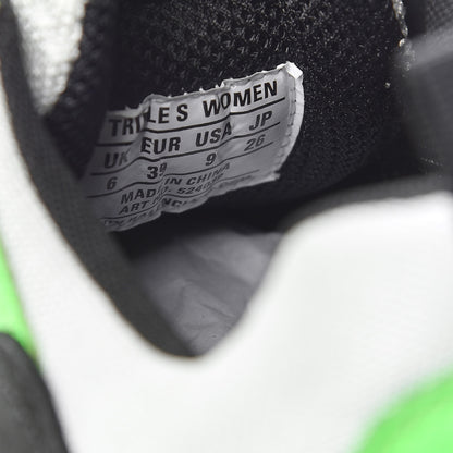 Balenciaga Fabric Mesh Womens Triple S Sneakers 39 White Green Fluo Black 8 of 9