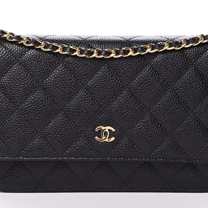 Chanel Caviar Quilted Wallet On Chain WOC Black 8 of 11