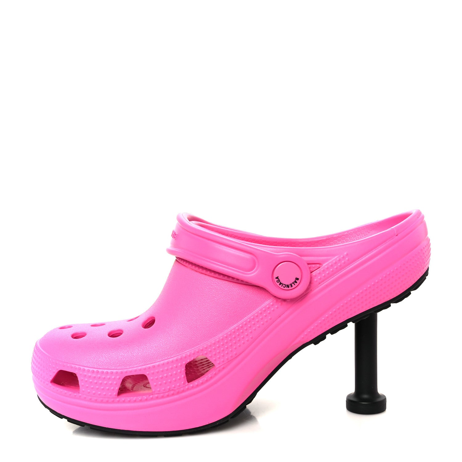 BALENCIAGA CROCS ピンク ヒール Balenciaga X CROCS Rubber Womens Madame 80 Sandals 38 Rose Bonbon