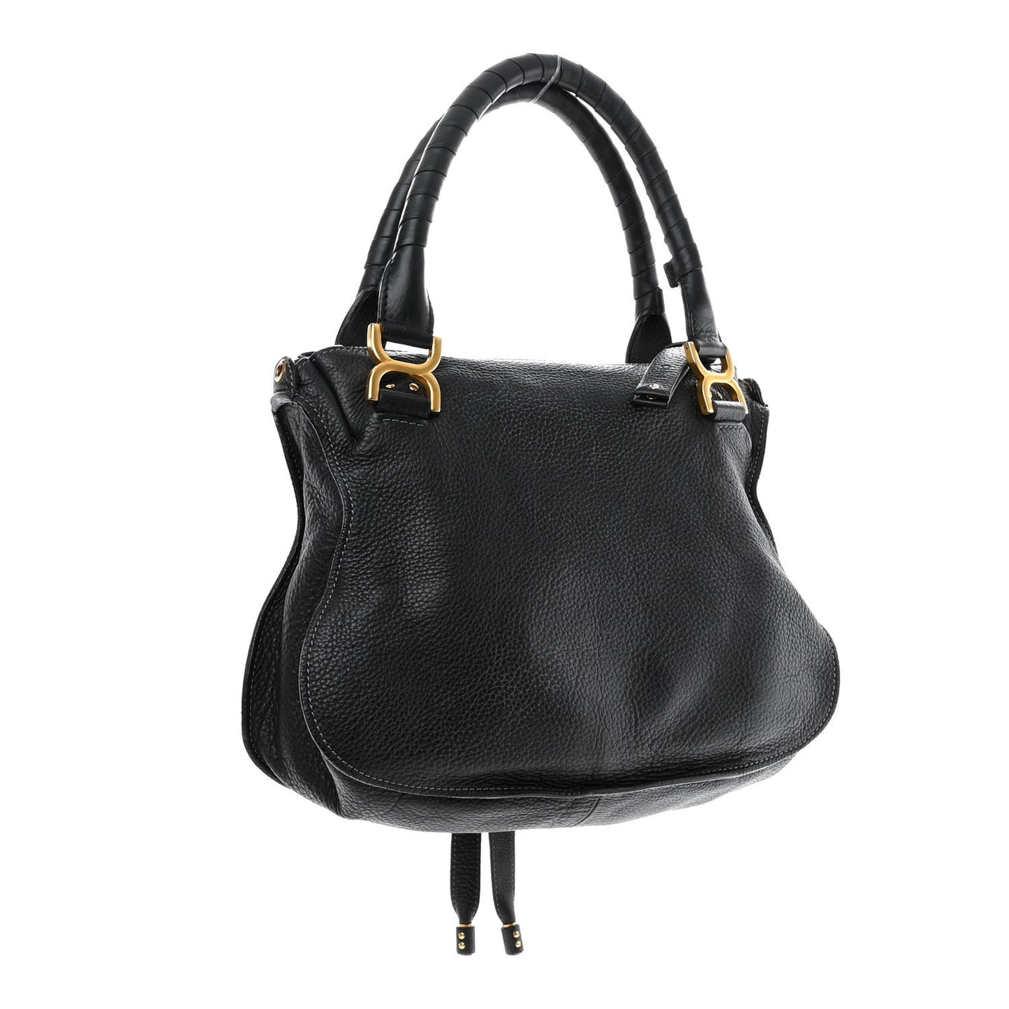 Calfskin Medium Marcie Satchel Black