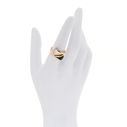 Bulgari 18K Rose Gold Black Onyx Mother of Pearl Divas' Dream Ring 54 6.75 2 of 6
