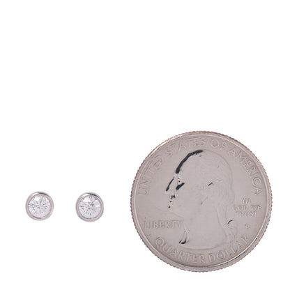 Tiffany Platinum Diamond .50ctw Elsa Peretti Diamonds By The Yard Earrings 2 of 6