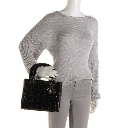 Christian Dior Patent Cannage Medium Lady Dior Black 9 of 9