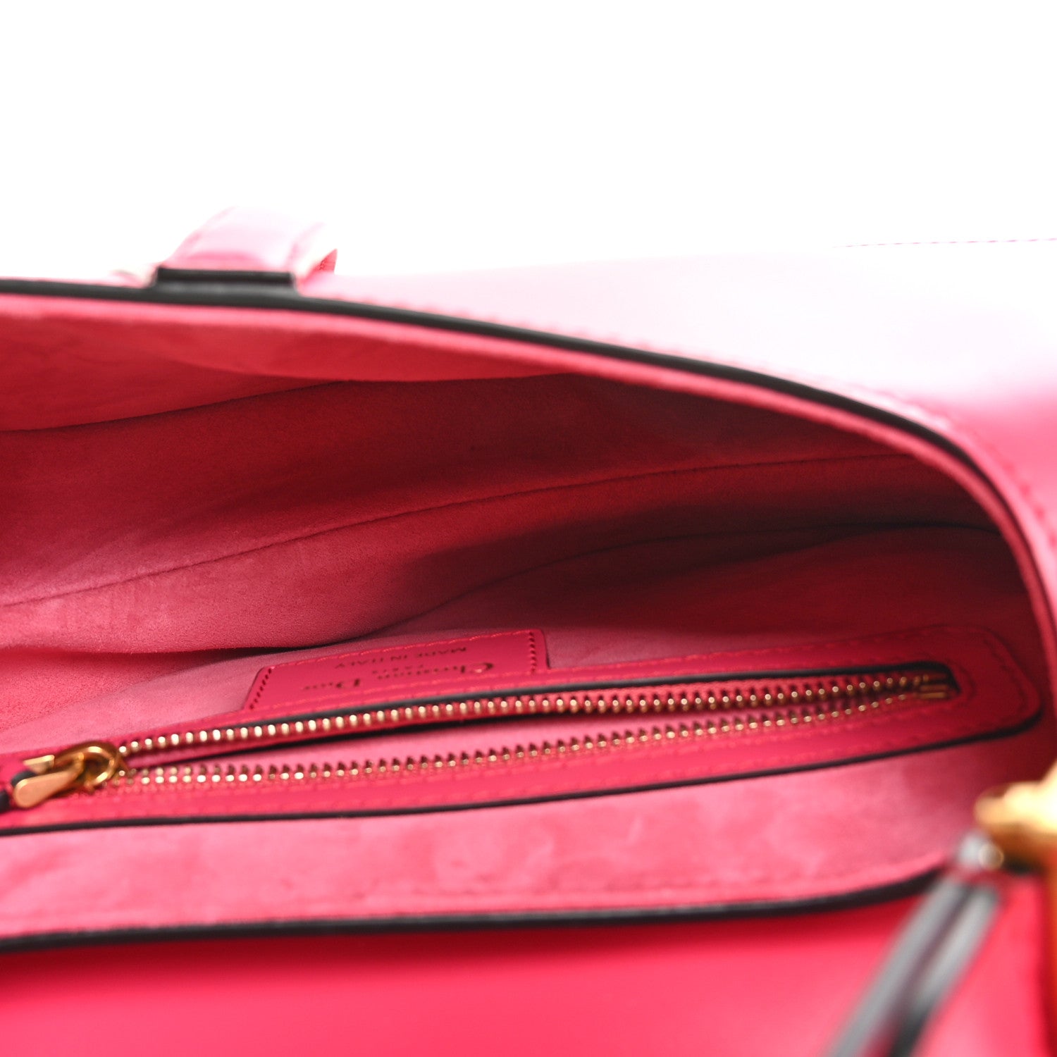 Christian Dior Smooth Calfskin Saddle Bag With Strap Fuchsia 5 of 10