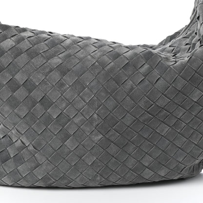 Bottega Veneta Suede Intrecciato Large Jodie Medium Grey 7 of 9