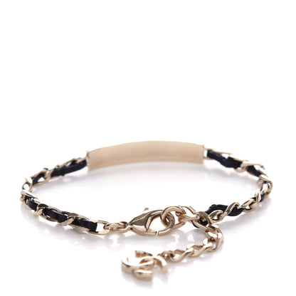 Chanel Metal Lambskin Crystal Sergeant Chanel Bracelet Gold 3 of 4