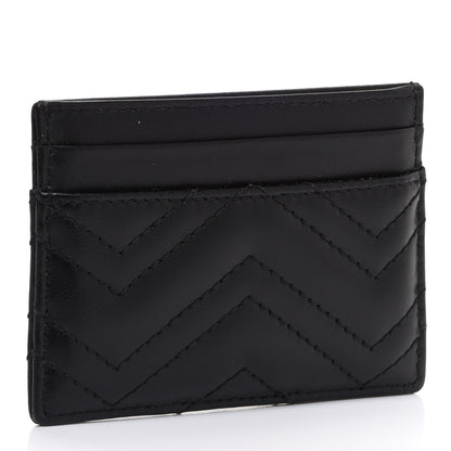 Gucci Calfskin Matelasse GG Marmont Card Holder Black 3 of 8