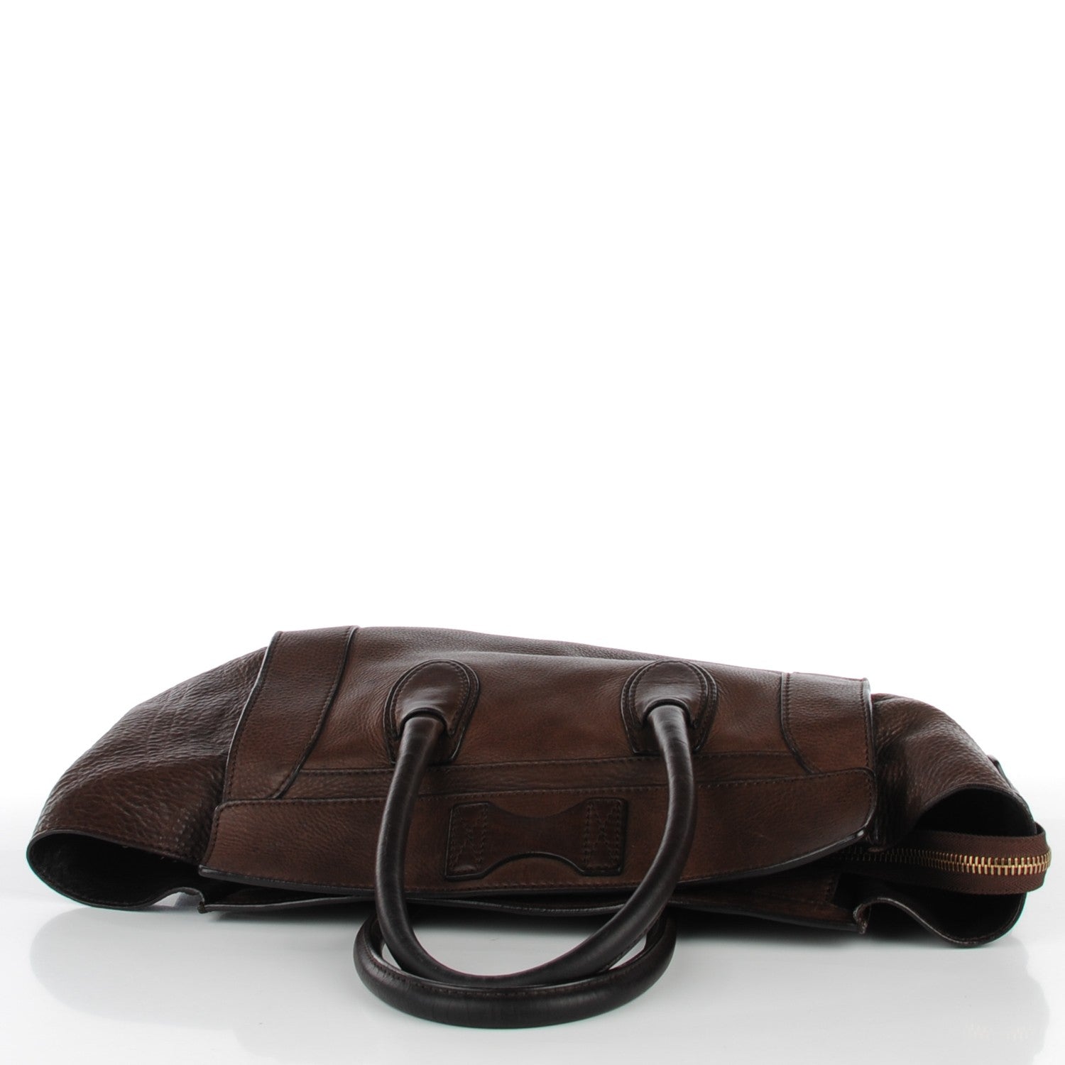 Celine Pebbled Calfskin Mini Luggage Dark Brown 10 of 10