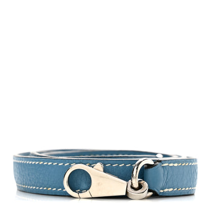 Hermes Togo Kelly Shoulder Strap Bleu Jean 1 of 6