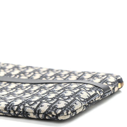 Christian Dior Oblique Pouch Clutch Blue 9 of 9