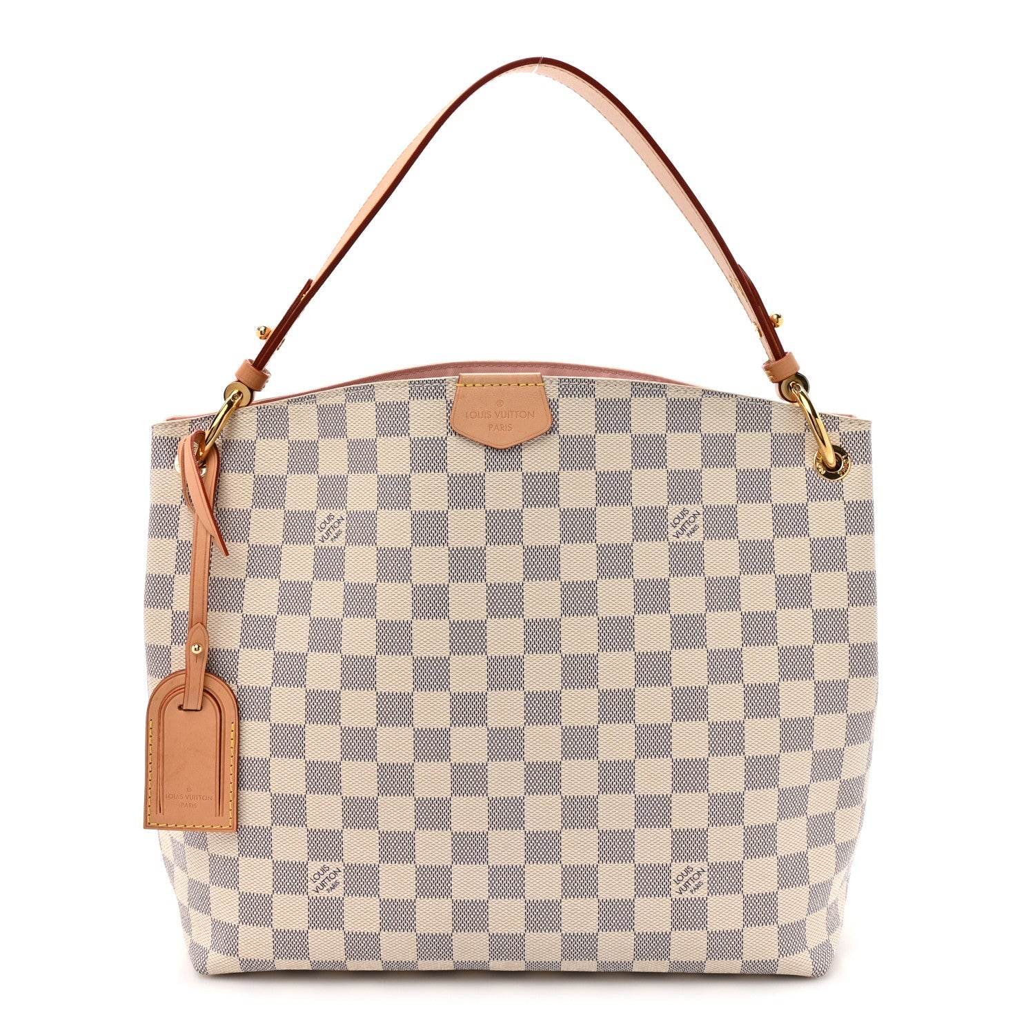 Louis Vuitton Damier Azur Graceful PM Rose Ballerine 1 of 12