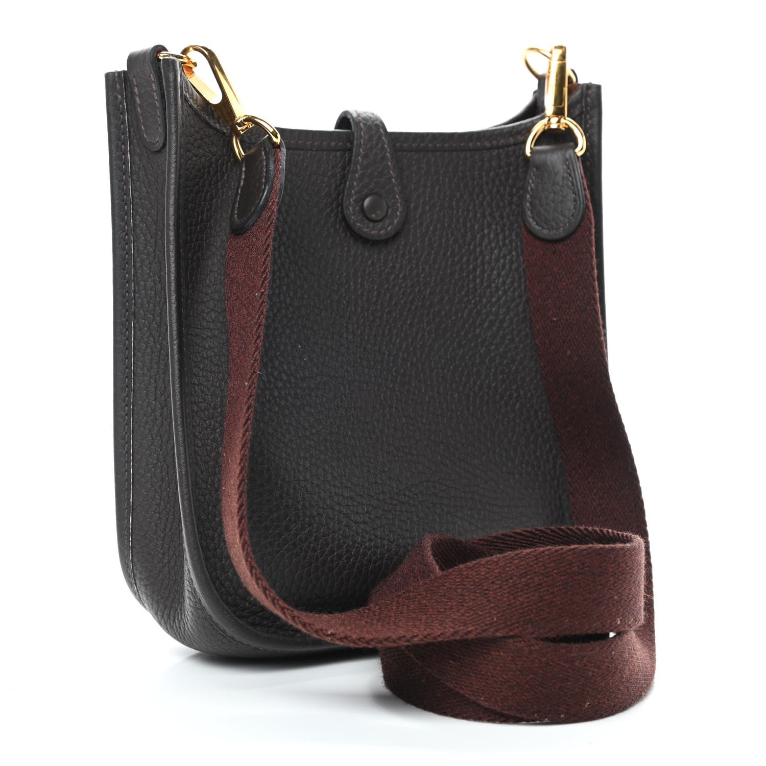 Hermes Taurillon Clemence Amazone Evelyne TPM Ebene Havane 2 of 4