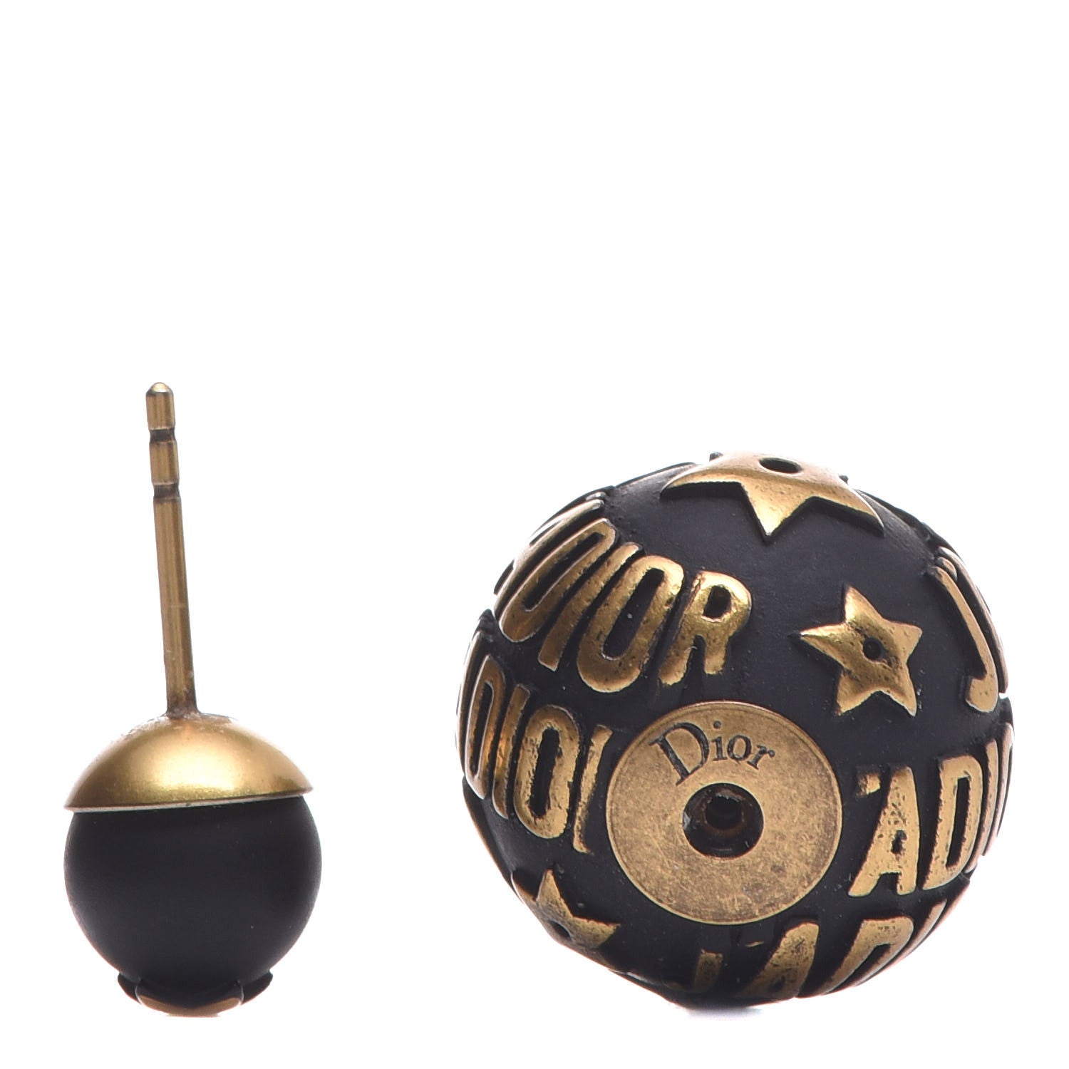 Christian Dior Metal J'Adior Mise En Dior Tribal Earrings Black 3 of 3