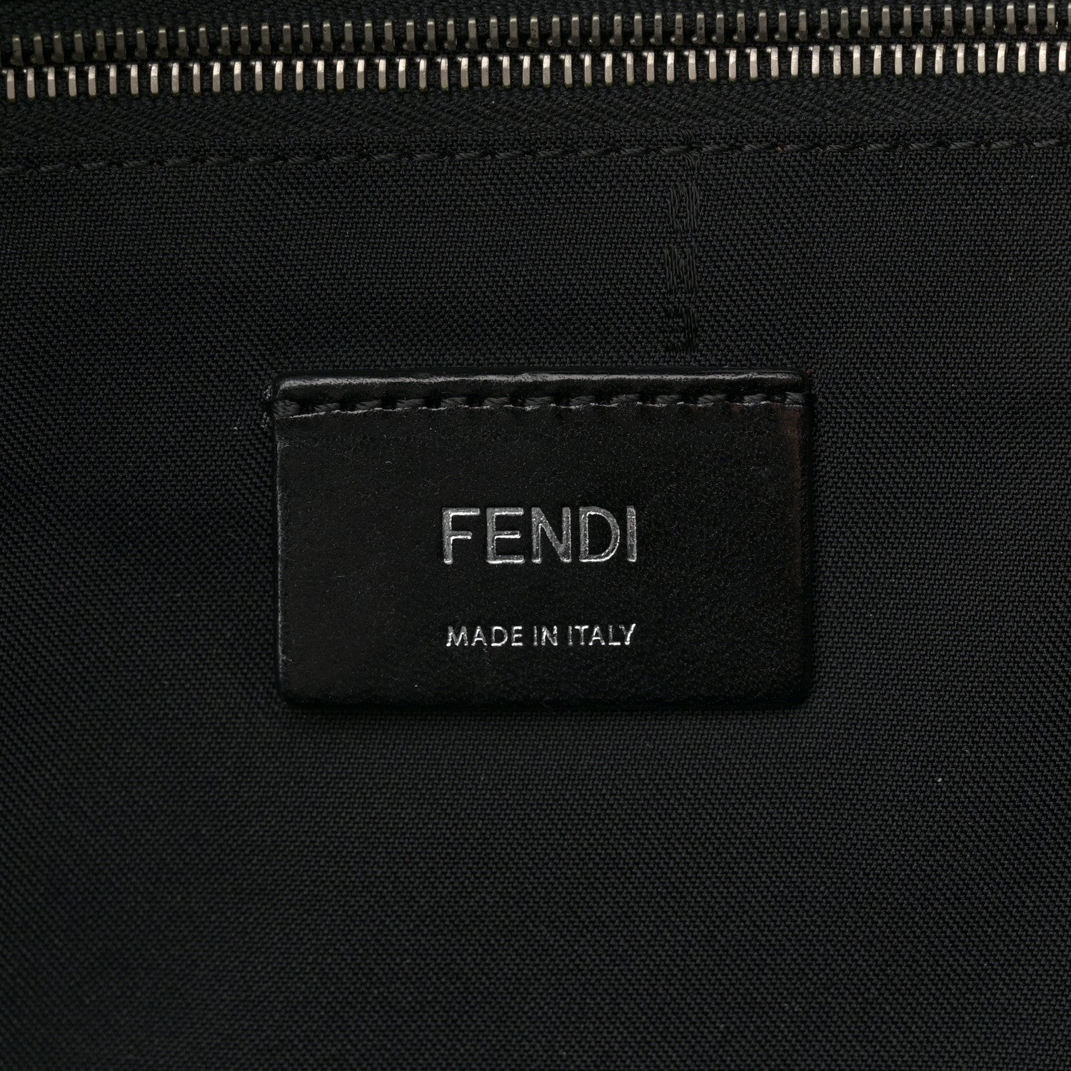 Fendi Nylon Calfskin Shearling Emoticon Backpack Black 6 of 15