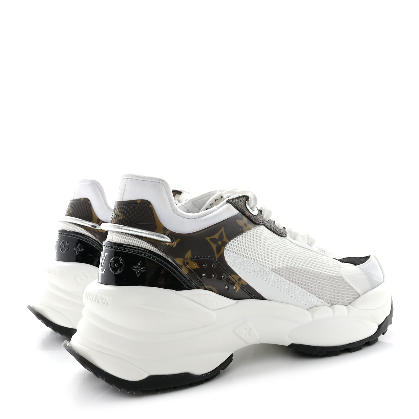 Monogram Calfskin Run 55 Sneakers 38.5 White