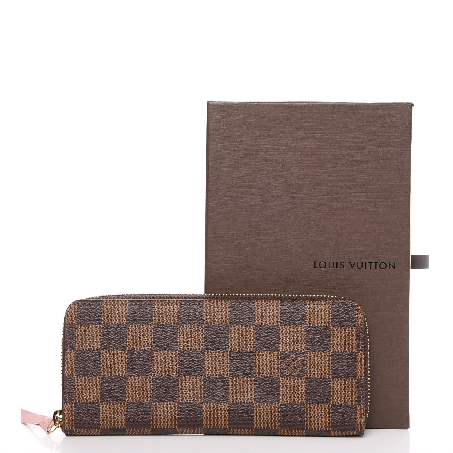 Louis Vuitton Damier Ebene Clemence Wallet Rose Ballerine 11 of 11