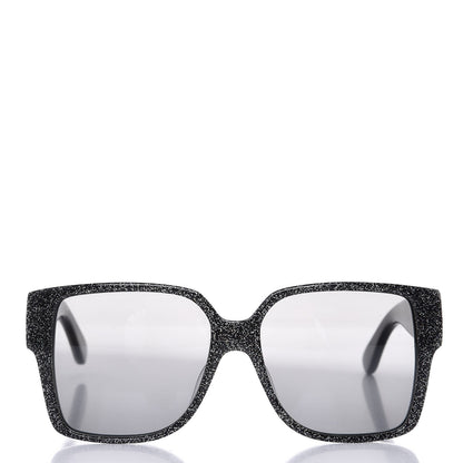 Saint Laurent Square SL M9 Sunglasses Glitter Black 2 of 7