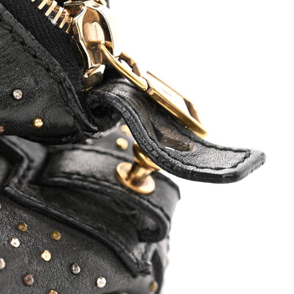 Saint Laurent Calfskin Rock Studded Easy Sac Black 19 of 24