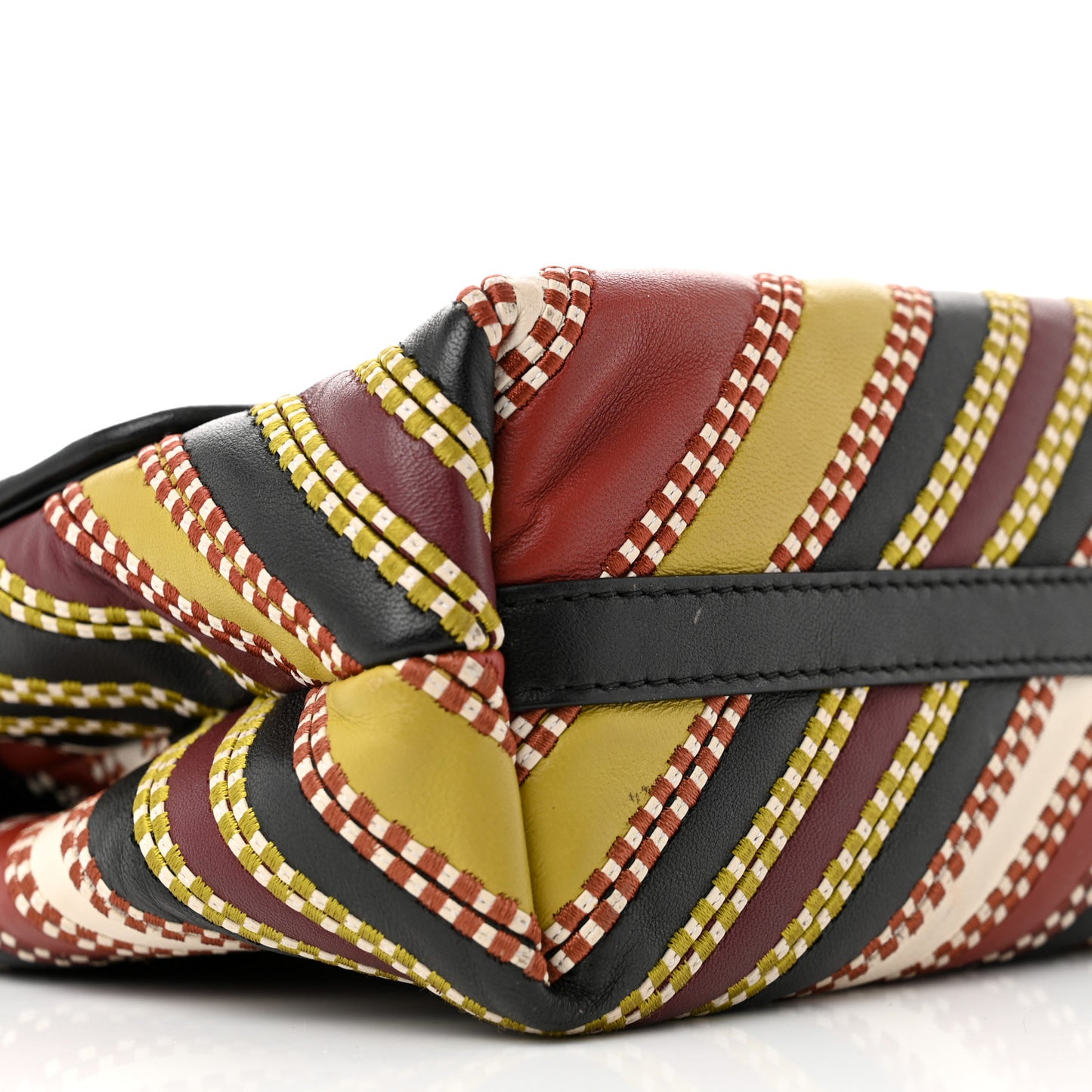 Nappa Intrecciato Embroidered Olimpia Red Green Multicolor