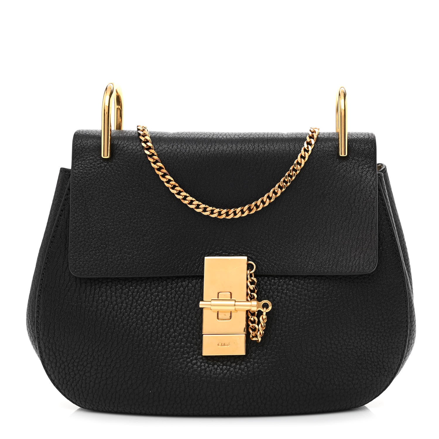 Chloe Goatskin Drew Shoulder Bag Black 1 of 10