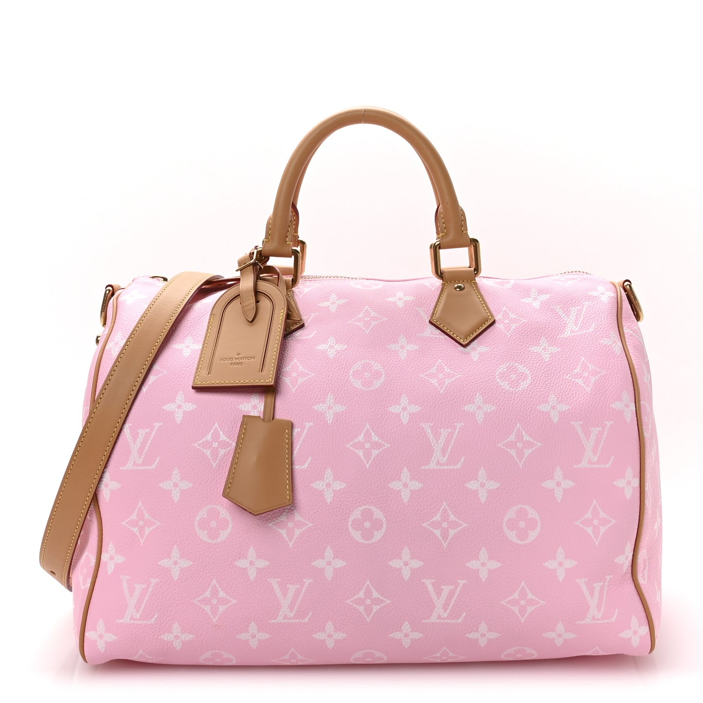 Calfskin Monogram Speedy P9 Bandouliere 40 Candy