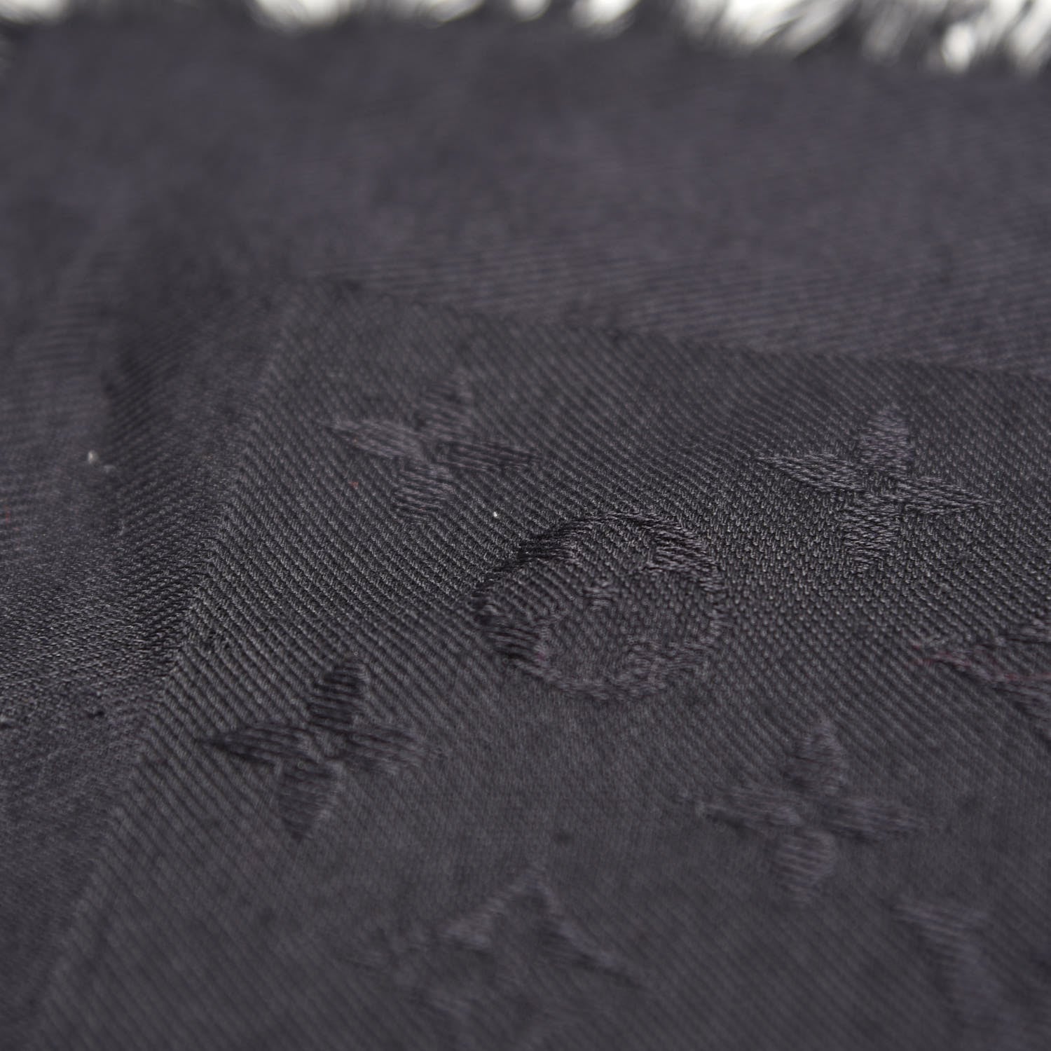 Louis Vuitton Wool Silk Monogram Shawl Black 13 of 17