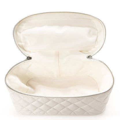 Chanel Crumpled Calfskin PVC Quilted Backpack White 6 of 17