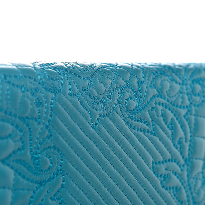 Versace Nappa Barocco Quilted Chain Clutch Blue 9 of 10
