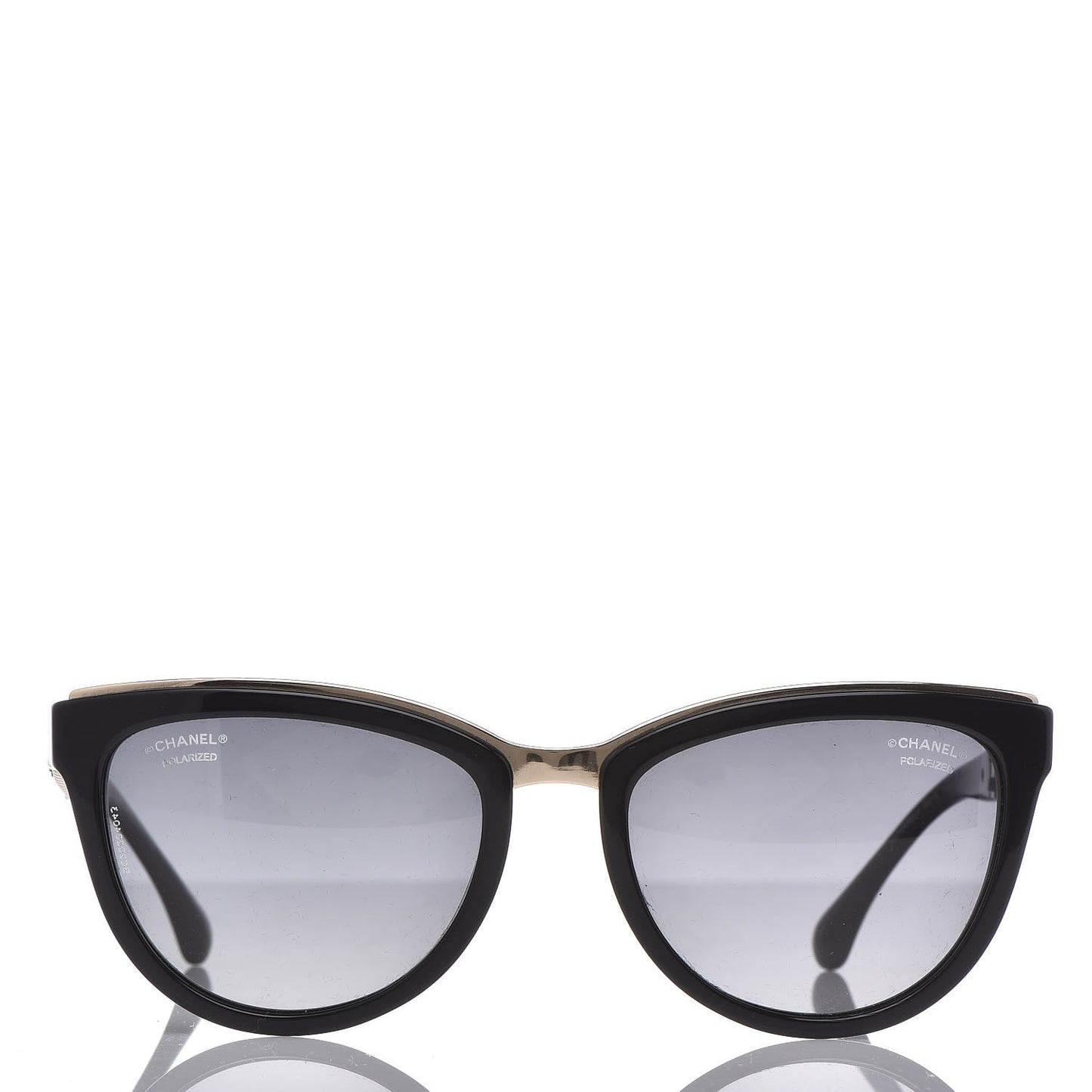Lambskin Chain Polarized Sunglasses 5361-Q Black