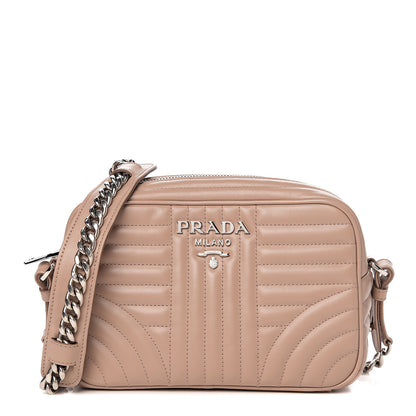 Prada Soft Calfskin Diagramme Crossbody Bag Cipria 1 of 8