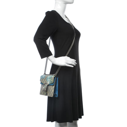Gucci GG Supreme Monogram Blooms Mini Dionysus Shoulder Bag Beige Navy Vintage Blue 3 of 7