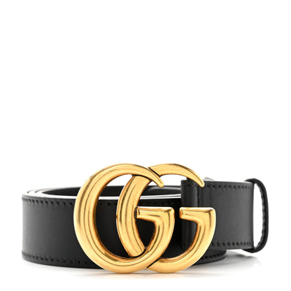 Gucci Calfskin Double G 30mm Belt 85 34 Black 1 of 6