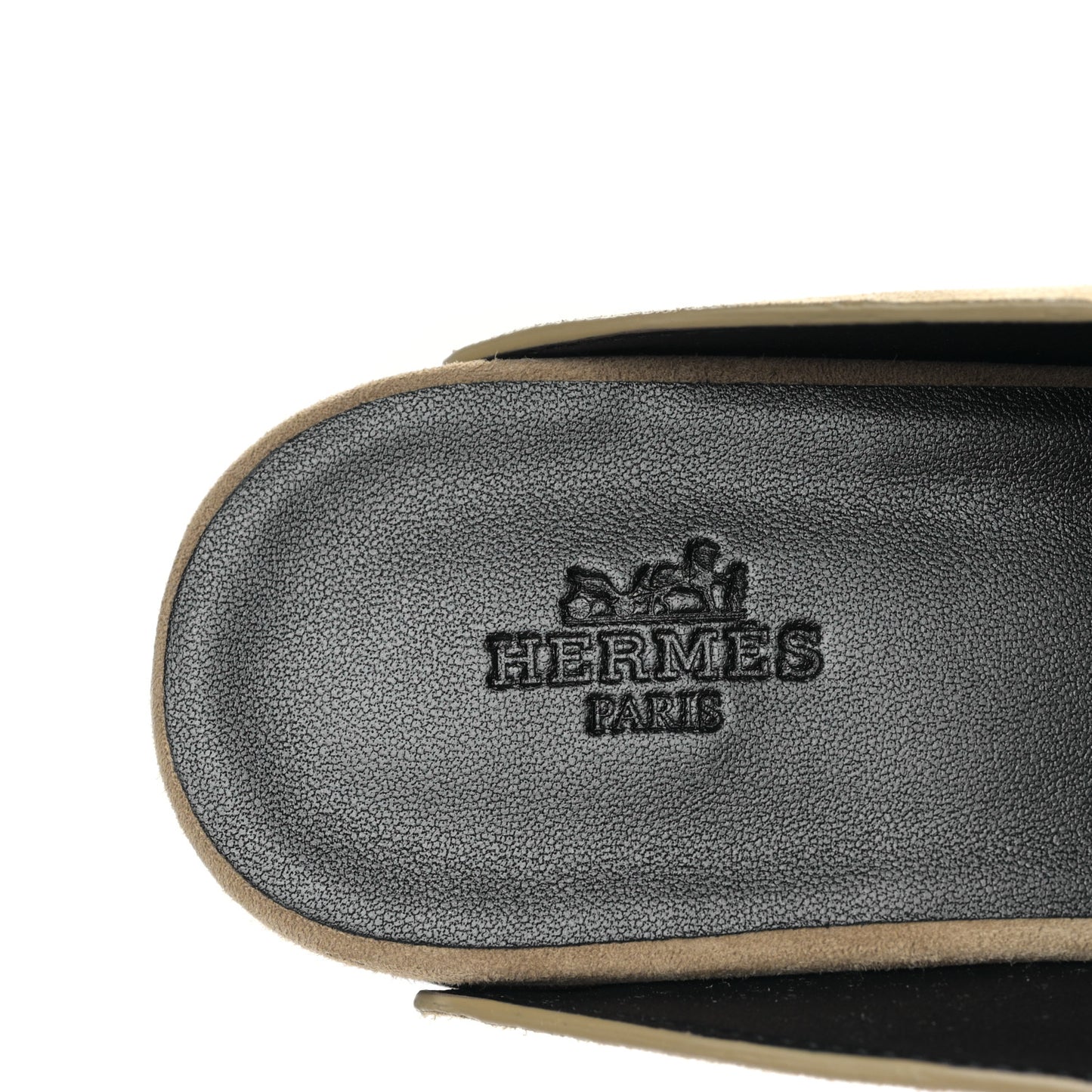 Suede Goatskin Calya Mules 36 Beige Gobi
