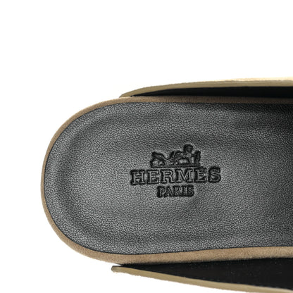 Hermes Suede Goatskin Calya Mules 36 Beige Gobi 8 of 8