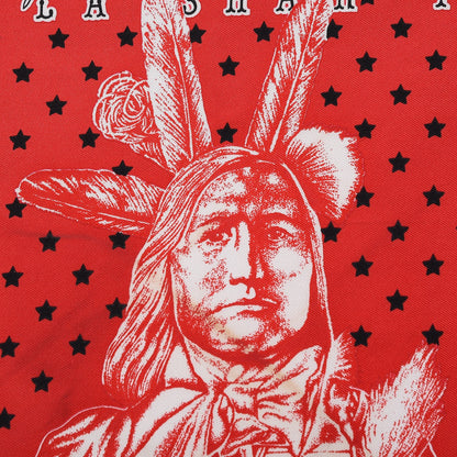 Hermes Silk Pani La Shar Pawnee Bandana Scarf 55 Rouge Noir Blanc 5 of 7