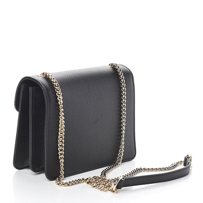 Gucci Dollar Calfskin Small Interlocking G Shoulder Bag Black 2 of 7