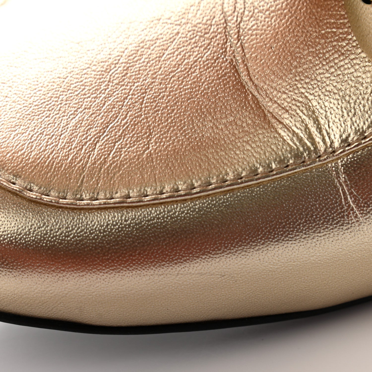Chanel Metallic Lambskin Chain Braided Mules 40.5 Light Gold 12 of 16