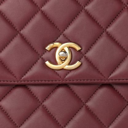 Chanel Lambskin Quilted Large Trendy CC Dual Handle Flap Bag Burgundy 8 of 14