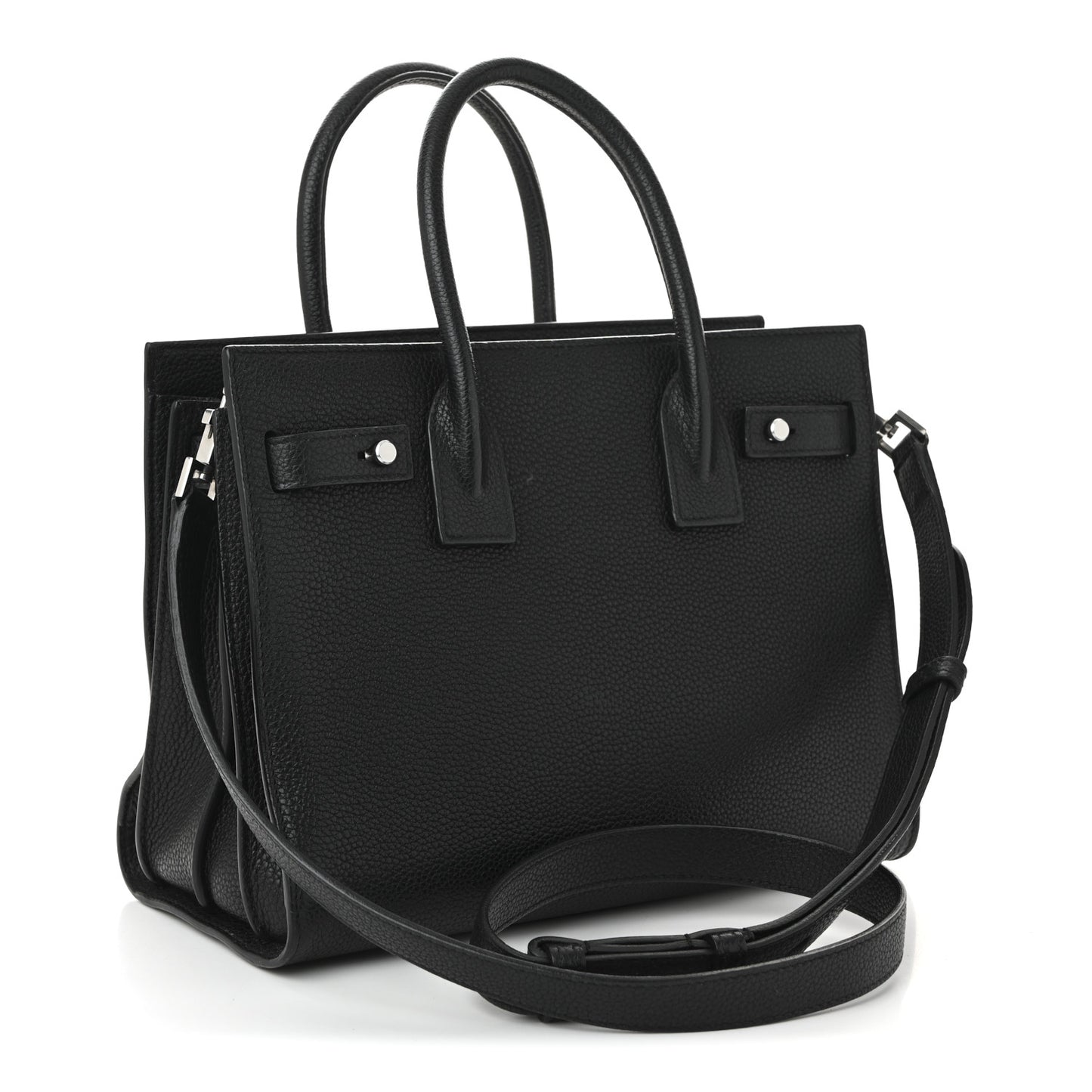 Grained Calfskin Baby Sac De Jour Souple Black