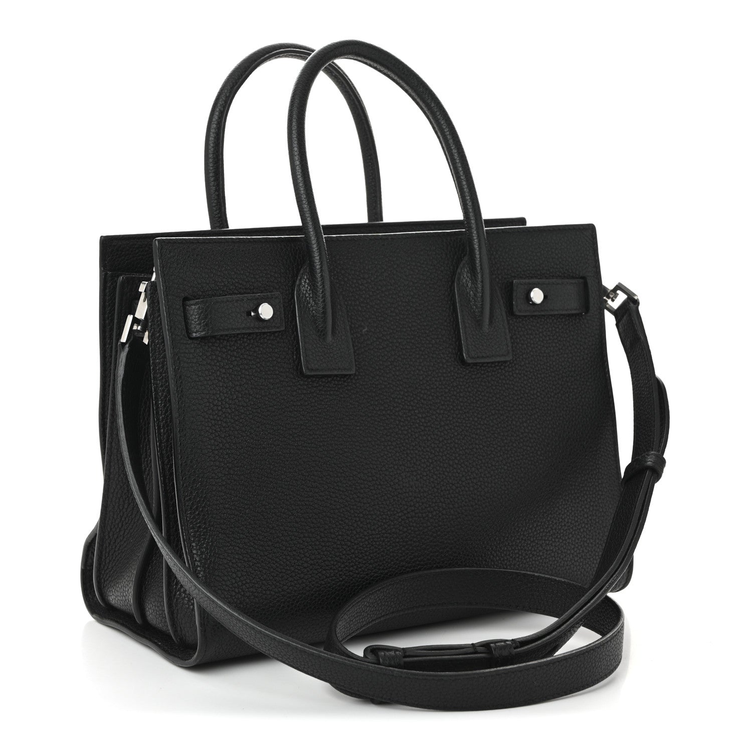 Saint Laurent Grained Calfskin Baby Sac De Jour Souple Black 3 of 10