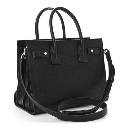 Saint Laurent Grained Calfskin Baby Sac De Jour Souple Black 3 of 10