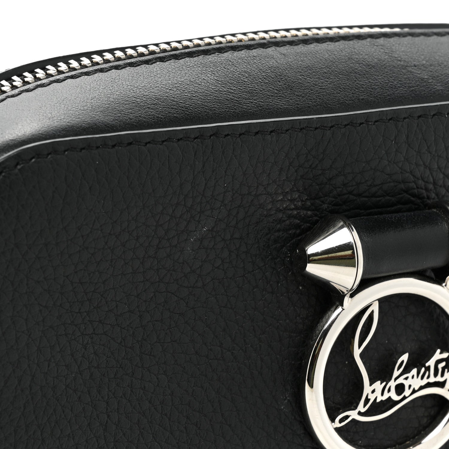 Christian Louboutin Empire Calfskin Mini Rubylou Crossbody Black Red 12 of 14