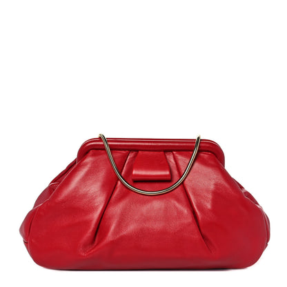 Miu Miu Nappa Frame Chain Shoulder Pouch Fuoco 1 of 8
