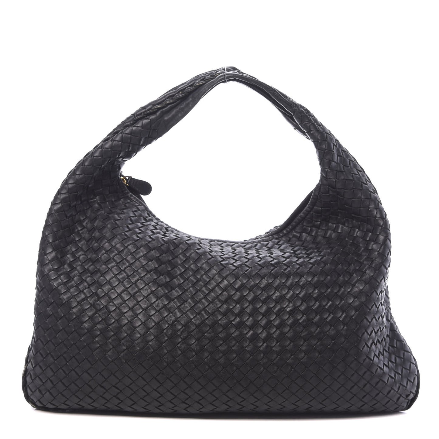 Nappa Intrecciato Large Veneta Hobo Black