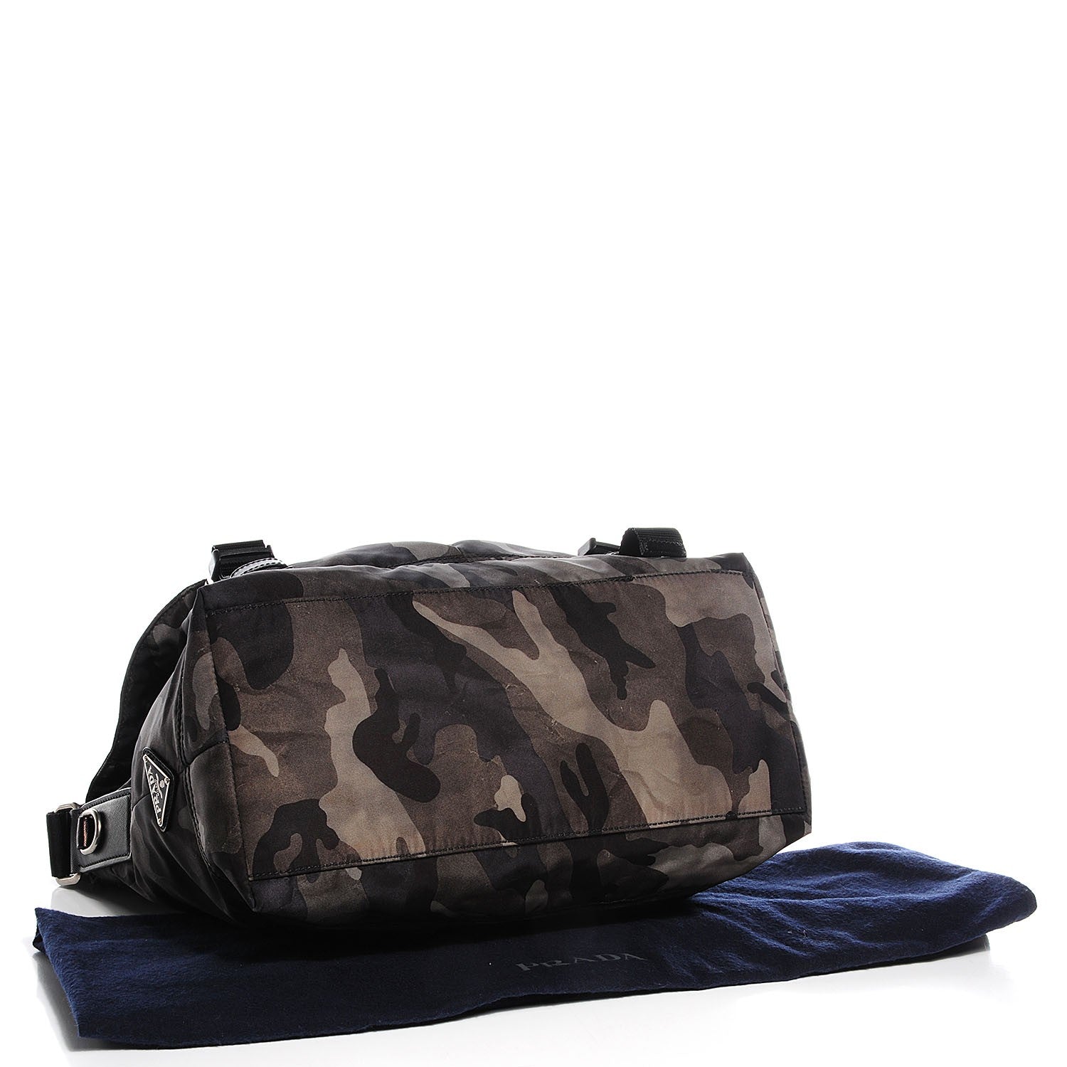 Prada Tessuto Nylon Camouflage Messenger Bag Fumo 4 of 9
